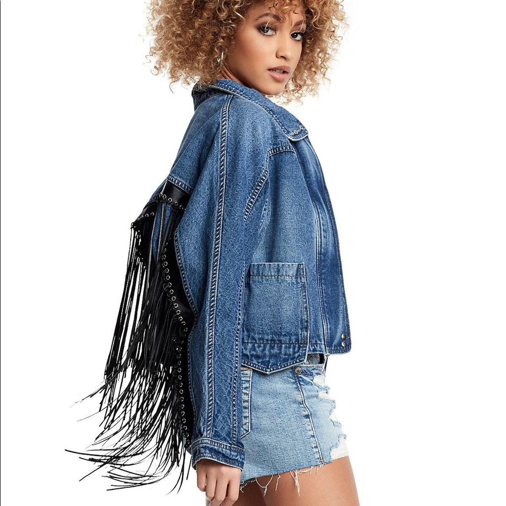 NEW TRUE RELIGION FRINGE JACKET